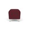 Lesro Siena Lounge Reception Loveseat Bench, Brushed Steel, OH Wine Upholstery SN6001 - alternate 2
